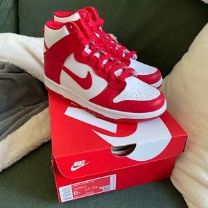 womens red and white nikes
